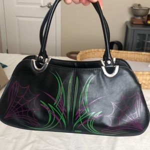 Custom, One of a Kind, Hand Pinstriped Purse